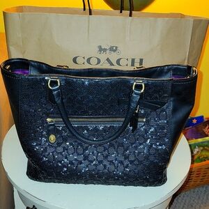 Coach Sequin Blair Tote
